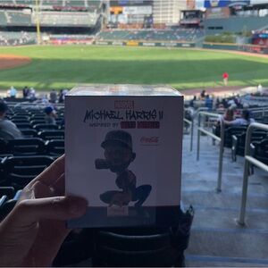 This is a limited edition bobblehead of Michael Harris II